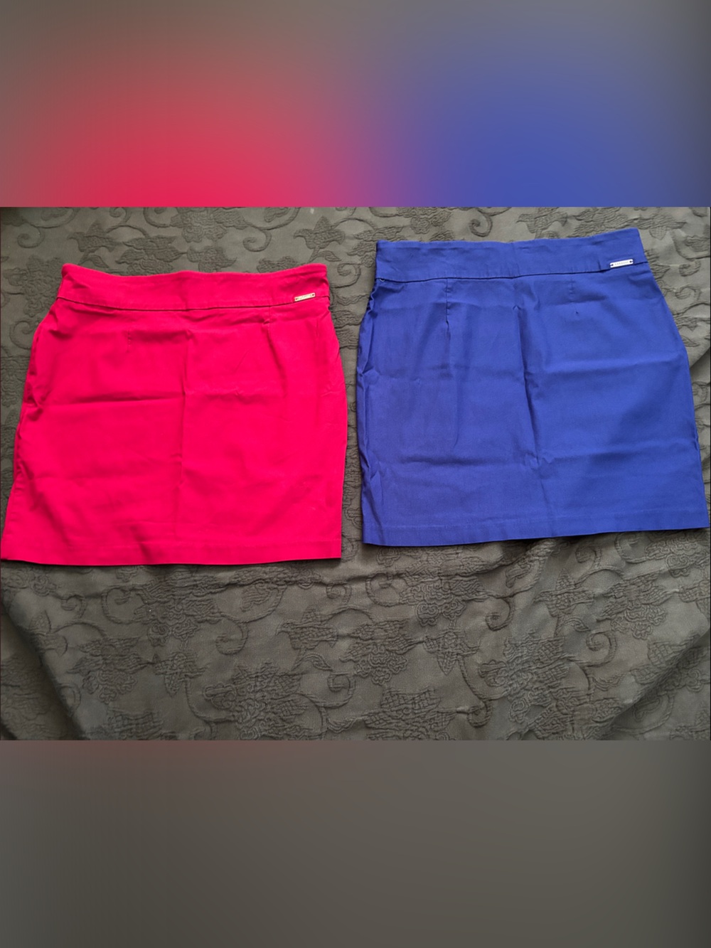 Women's Mini Skirt Duo - Bright Pink and Royal Blue